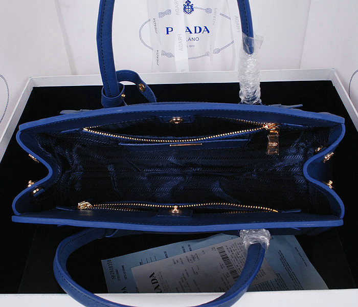 2014 Prada saffiano cuir leather tote bag BN2595 royalblue